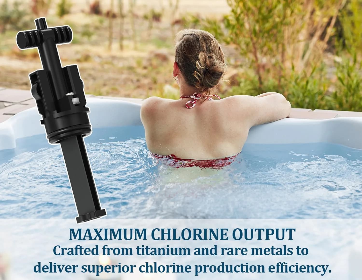 Virellionixis Salt Water Chlorination System Cartridge Replacement for Spas & Hot Tubs 2.9 in (7.37 cm) | Gentle, Soft Fresh Water for Dry Eyes & Itchy Skin - view 3
