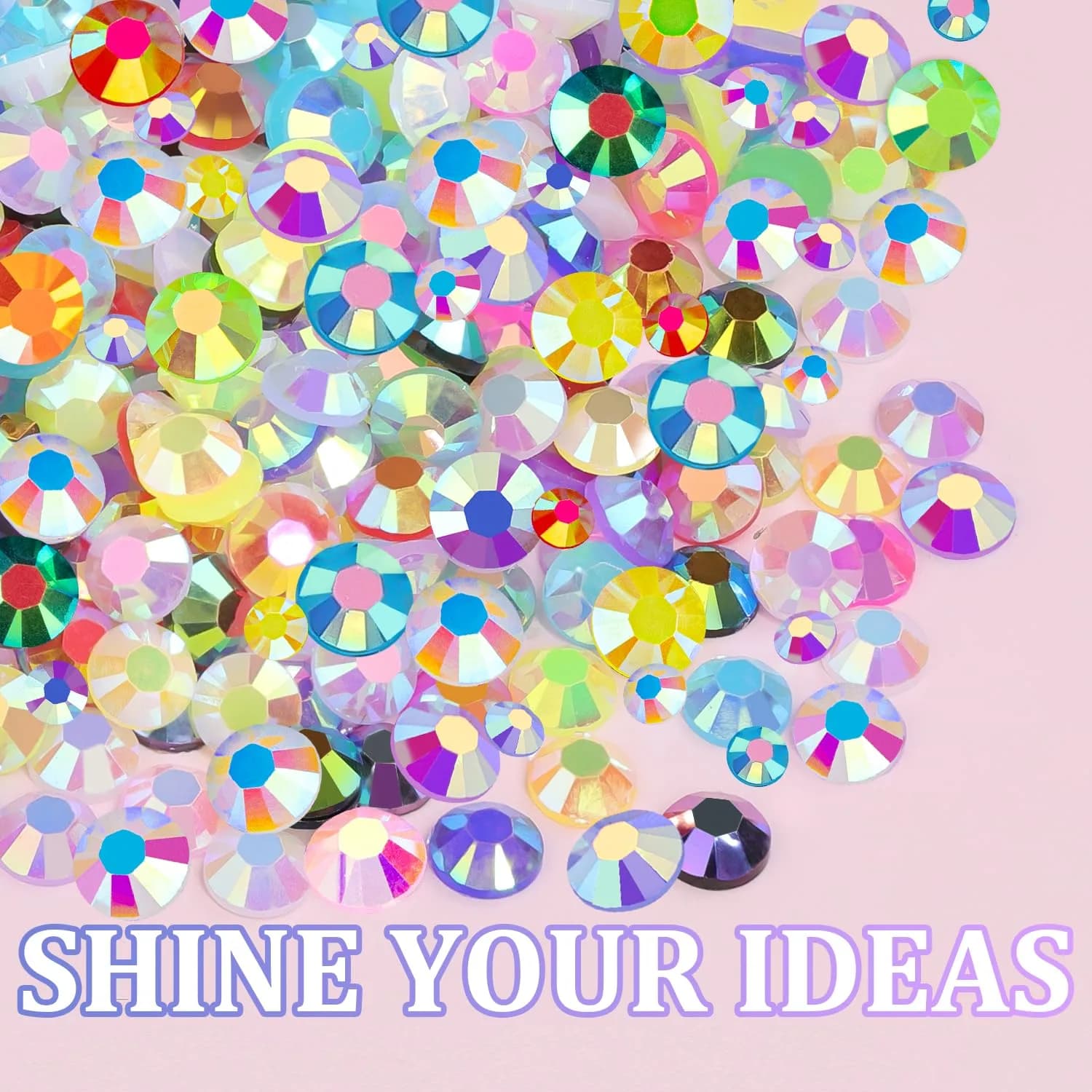 TINKRSTUFF Jelly Rhinestones for Bedazzling 38500Pcs 3mm & 5mm Multicolor Resin Gems | Sparkle & Shine DIY Crafts - view 7
