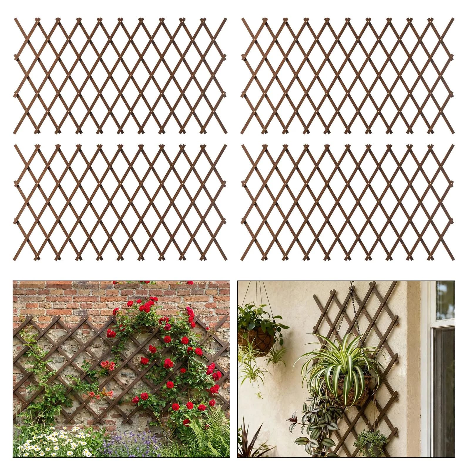 Tilinyan & one Expandable Garden Trellis 4 PCS | 114.9 cm (45.2") L x 27.9 cm (11") W - main product image