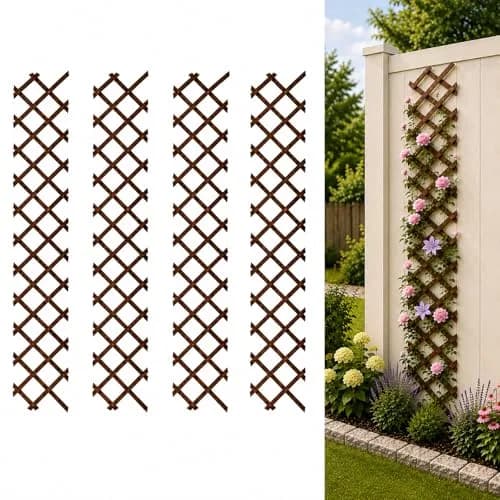 Tilinyan & one Expandable Garden Trellis 13" x 68" (4 PCS) | Climbing Plant Support Structure for Outdoor Vines thumbnail 1