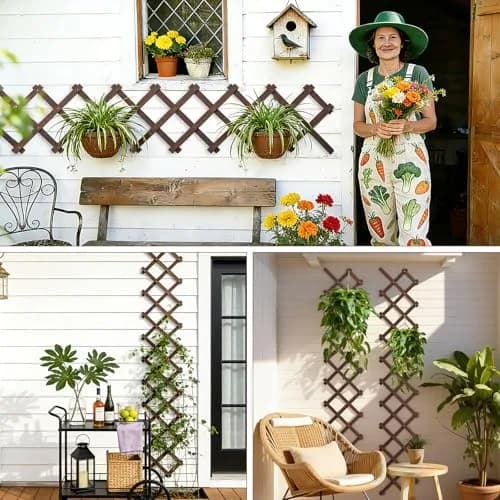 Tilinyan & one Expandable Garden Trellis 13" x 68" (4 PCS) | Climbing Plant Support Structure for Outdoor Vines thumbnail 6