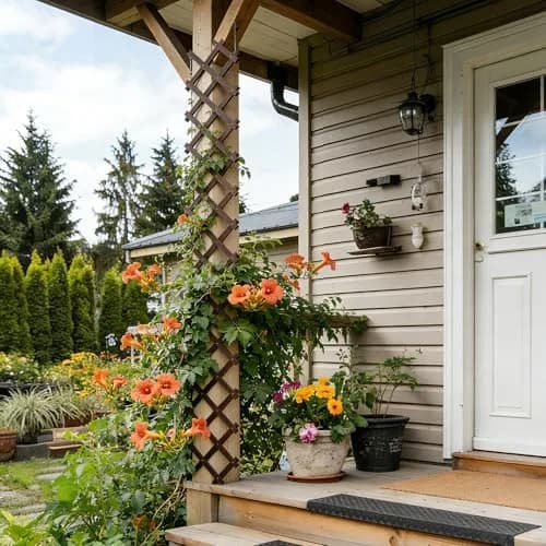 Tilinyan & one Expandable Garden Trellis 13" x 68" (4 PCS) | Climbing Plant Support Structure for Outdoor Vines thumbnail 3