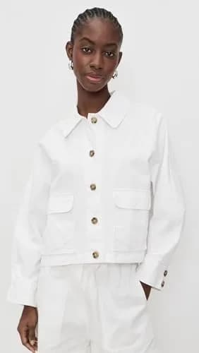 Velvet by Graham & Spencer Carrington Sanded Twill Jacket | Women's Casual Coat in Sleet, Medium thumbnail 2