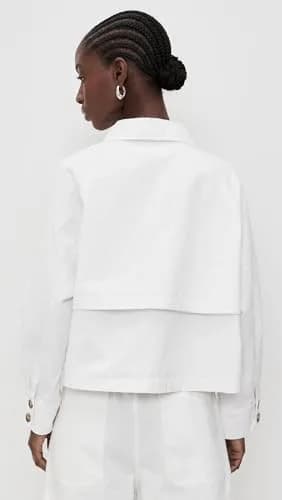 Velvet by Graham & Spencer Carrington Sanded Twill Jacket | Women's Casual Coat in Sleet, Medium thumbnail 3