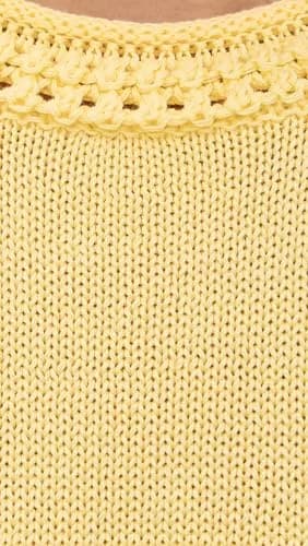 Velvet by Graham & Spencer Vanny Novelty Pima Cotton Sweater Top, Butter, Small | Lightweight, Regular Fit, Cotton thumbnail 6