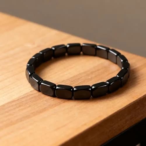 NORLSO Hematite Bracelet for Men Reclaim Your Edge Confidence Natural Hematite Stone Stretch Beaded Bracelet Male Energy Inspirational Jewelry Gifts thumbnail 5