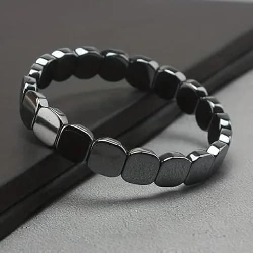 NORLSO Hematite Bracelet for Men Reclaim Your Edge Confidence Natural Hematite Stone Stretch Beaded Bracelet Male Energy Inspirational Jewelry Gifts thumbnail 6