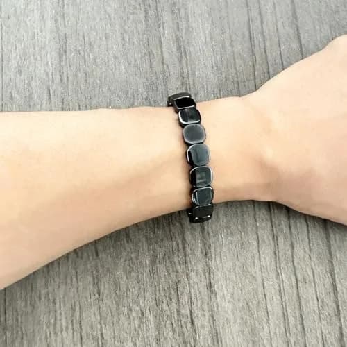 NORLSO Hematite Bracelet for Men Reclaim Your Edge Confidence Natural Hematite Stone Stretch Beaded Bracelet Male Energy Inspirational Jewelry Gifts thumbnail 3