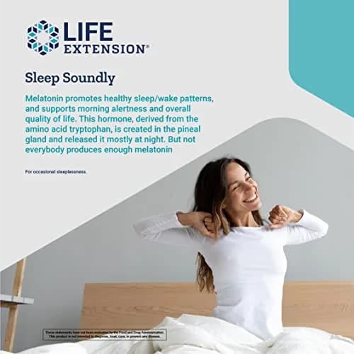 Life Extension Melatonin 1 mg Capsules | Restful Night Sleep Support thumbnail 5