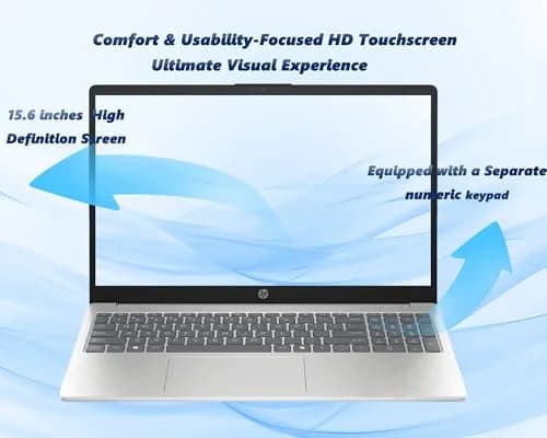 HP 15.6" Touchscreen Laptop for Students, Intel Core i3, 16GB RAM | 512GB SSD, Lightweight, Long Battery Life thumbnail 6