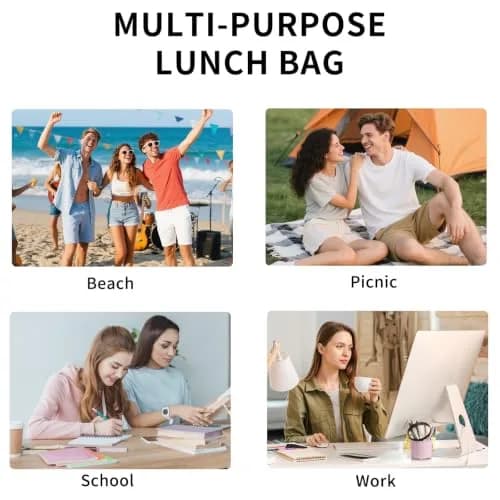OYLOLA Lunch Bag Women Insulated Small Cooler for Work & Travel | Leakproof Corduroy thumbnail 7