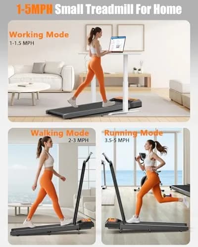 HCOIW Walking Treadmill Pad with Incline 8% | Portable Under Desk Treadmill, 2.5HP, Quiet, 2-in-1, Remote & LED Screen, 270LBS thumbnail 3