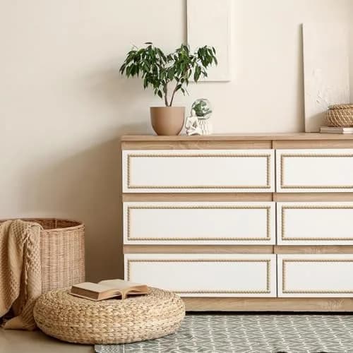 JSIWOTH White Pearl Decorative Trim 3.05m (10ft) | Flexible Peel and Stick Wall Molding for DIY Home Décor thumbnail 5