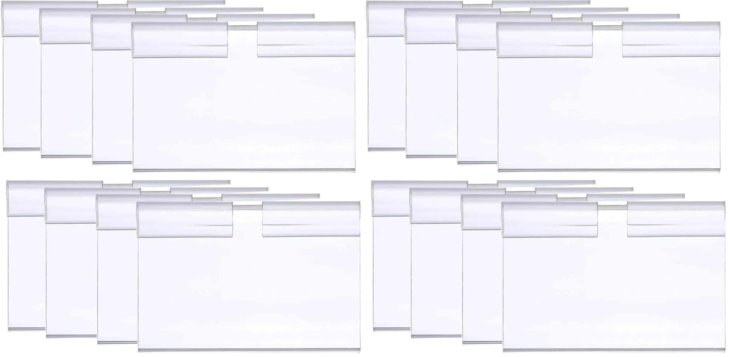 mollensiuer Clear Label Holder 200 Count | Retail Price Tag Holder for Shelves - main product image