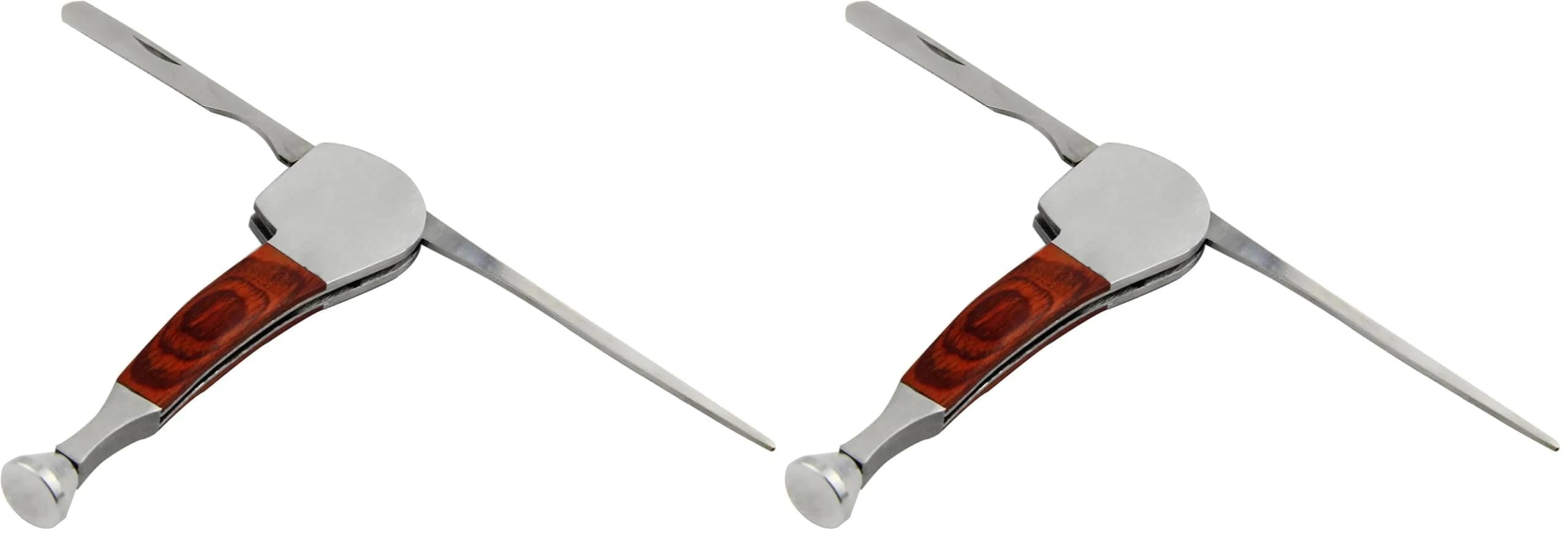 Milcraft 3-in-1 Stainless Steel & Rosewood Pipe Tool Set (Pack of 2) | For Tobacco Pipe Cleaning & Maintenance - main product image
