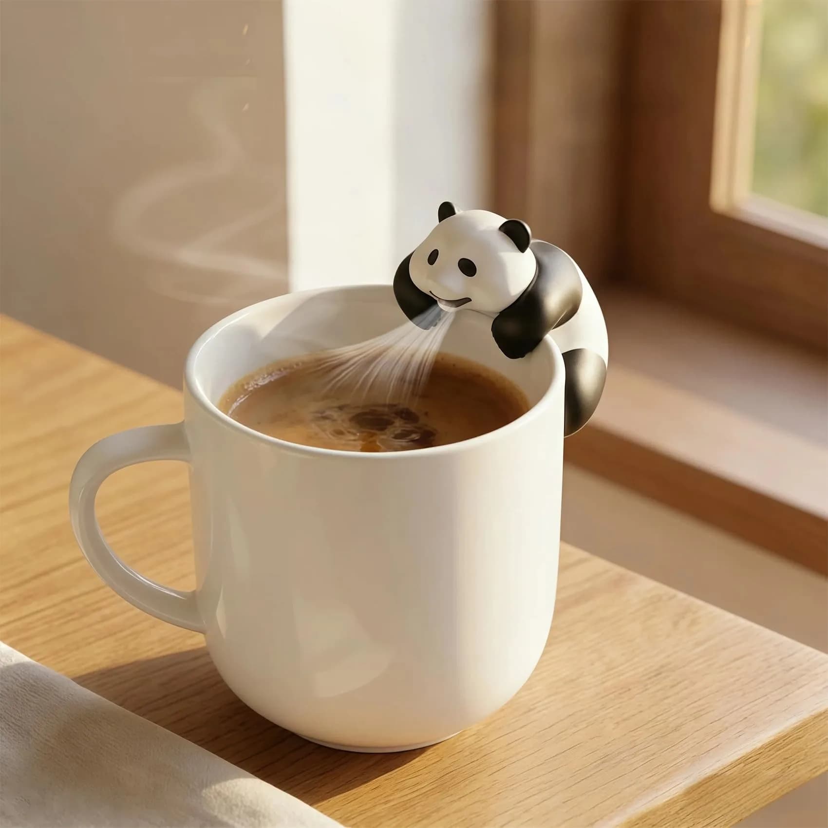 DIMIND Panda Mini Food Cooling Fan USB Rechargeable Portable 6cm (2.36in) Clip-On | Fast Coffee Cooler for Desk & Kitchen - main product image