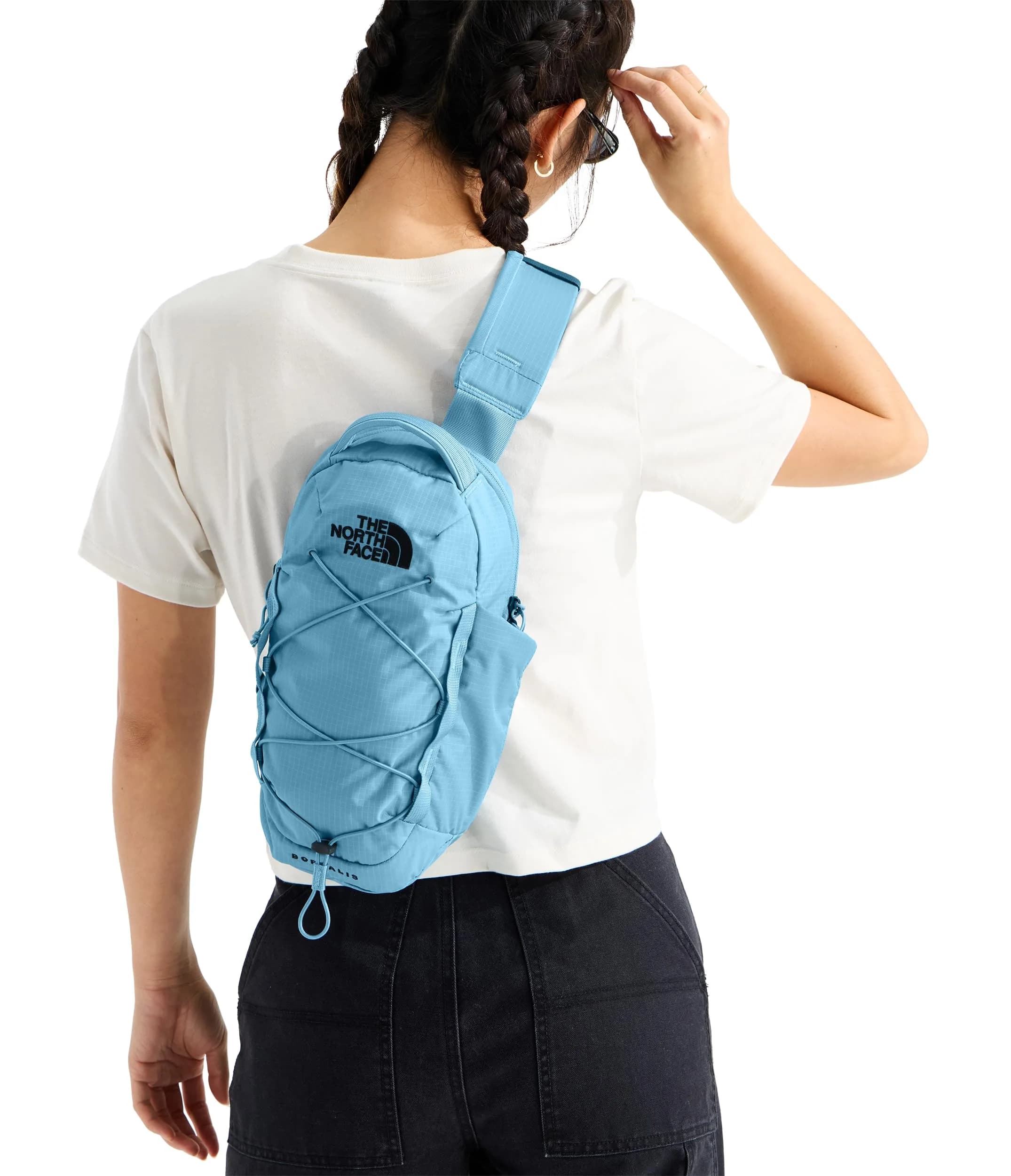 The North Face Borealis Sling Bag 6L in Pale Teal - Comfortable Padded Strap, Water-Repellent thumbnail 2
