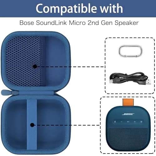 co2CREA Protective Case for Bose SoundLink Micro 2nd Gen | Durable, Lightweight & Portable in Twilight Blue thumbnail 4