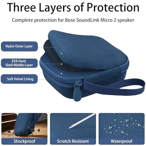 co2CREA Protective Case for Bose SoundLink Micro 2nd Gen | Durable, Lightweight & Portable in Twilight Blue thumbnail 8
