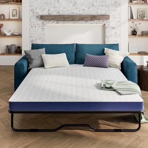 Wellynap 4 Inch Gel Memory Foam Sofa Mattress Queen Size 72 x 58 Inches | Removable Cover for Guest & RV Use thumbnail 3