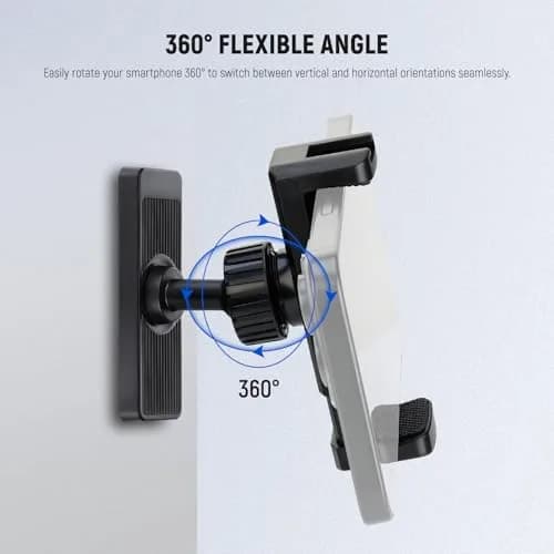 NEEWER Magnetic Phone Holder Mount Stand with 360° Rotation & Desktop Stand, Black | Secure Gym & Home Use thumbnail 4