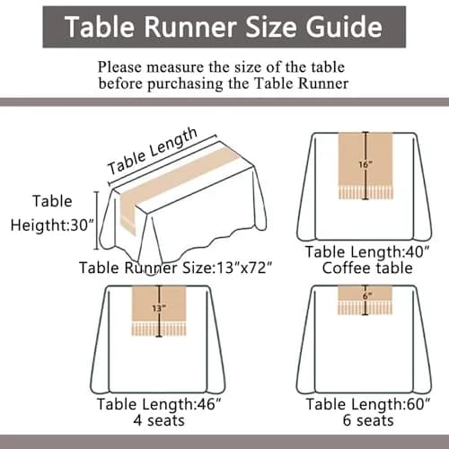 Niviy Sage Green Table Runner 72 Inches | Rustic Boho Summer Decor with Tassels thumbnail 4