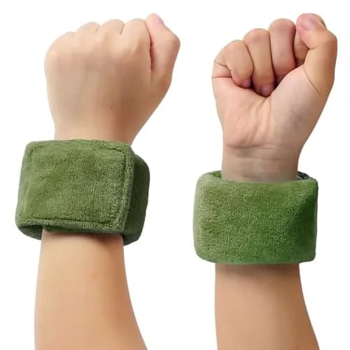JXM Sensory Weighted Bracelets for Kids (2-Pack, Olive Green) | Deep Pressure Input for Focus & Calming thumbnail 1