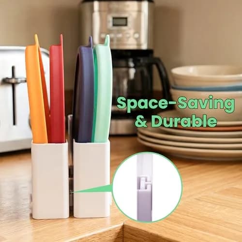 Kiicii 4 Cup Silicone Lid & Organizer | Airtight, Leak-Proof & Dishwasher Safe thumbnail 6