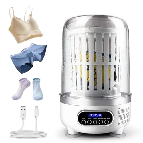 SUNHAIXIA Portable Mini Washing Machine 3L (0.8 Gallons) | Imitation Hand Wash & UV Cleaning for Baby Clothes & Underwear thumbnail 2