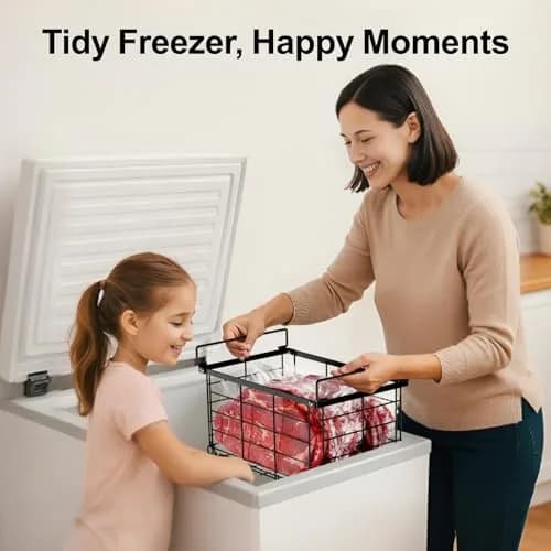 iSPECLE Chest Freezer Organizer Baskets - 3 Pack Black | Fits 5-7 Cu.Ft Freezers thumbnail 8