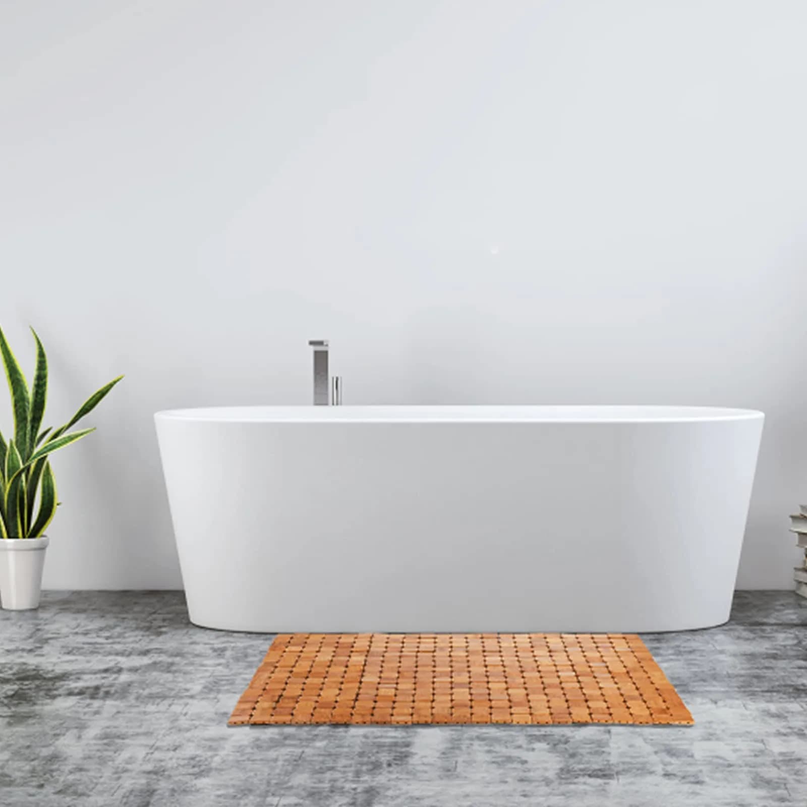 Dicunoy Bamboo Bath Mat Set 59.94cm x 40.64cm (23.6" x 16") | Non-Slip, Quick-Dry, Indoor/Outdoor Use (Pack of 2) - view 5