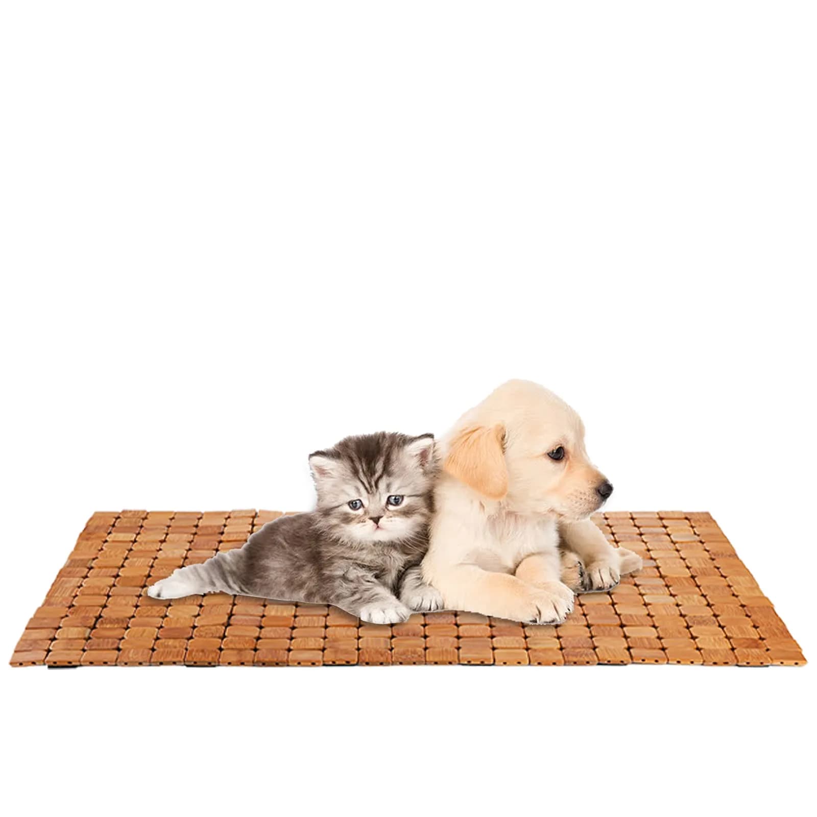 Dicunoy Bamboo Bath Mat Set 59.94cm x 40.64cm (23.6" x 16") | Non-Slip, Quick-Dry, Indoor/Outdoor Use (Pack of 2) - view 6