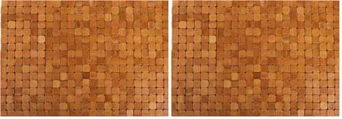 Dicunoy Bamboo Bath Mat Set 59.94cm x 40.64cm (23.6" x 16") | Non-Slip, Quick-Dry, Indoor/Outdoor Use (Pack of 2) thumbnail 1