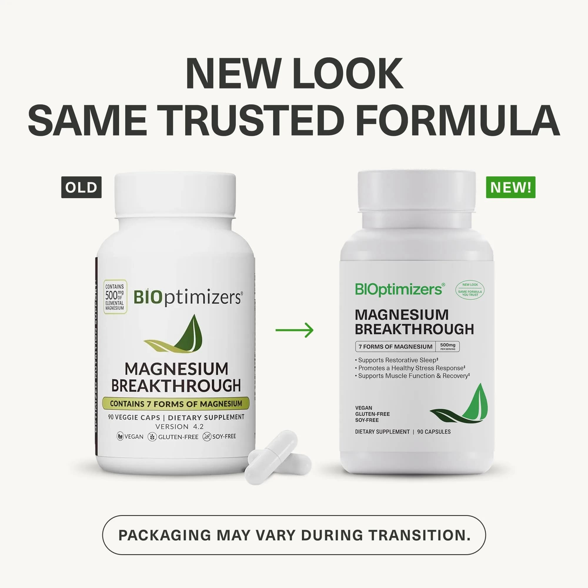 BIOptimizers Magnesium Breakthrough Supplement - Unflavored, 90 Capsules for Natural Sleep & Cognitive Support - view 2