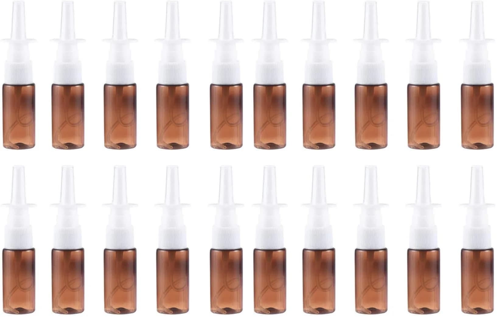 ARTIBETTER Refillable Spray Bottle 15ml | Leakproof Amber Plastic for Travel & Home — Brown