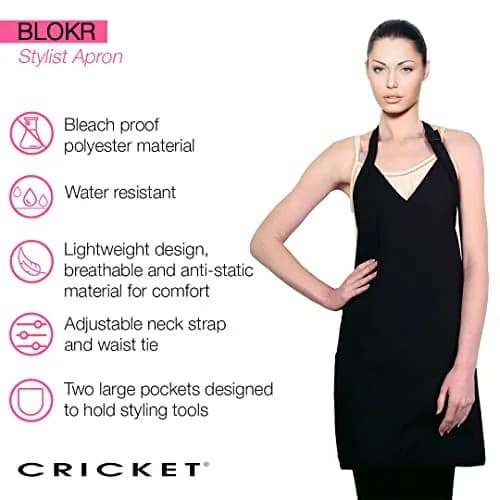 Cricket Water-Resistant Hair Stylist Apron | Bleach-Proof, Anti-Static, Adjustable Straps (Pack of 2) thumbnail 5