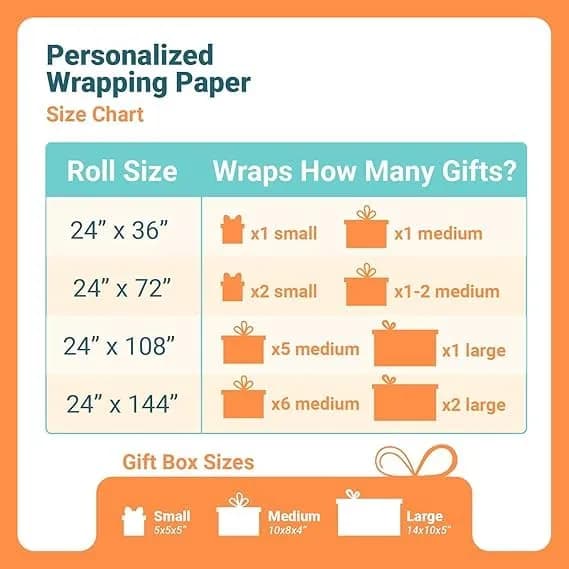 Wrap Crafters Personalized Hanukkah Star of David Wrapping Paper | Custom Menorah Gift Wrap 24"x108" thumbnail 3