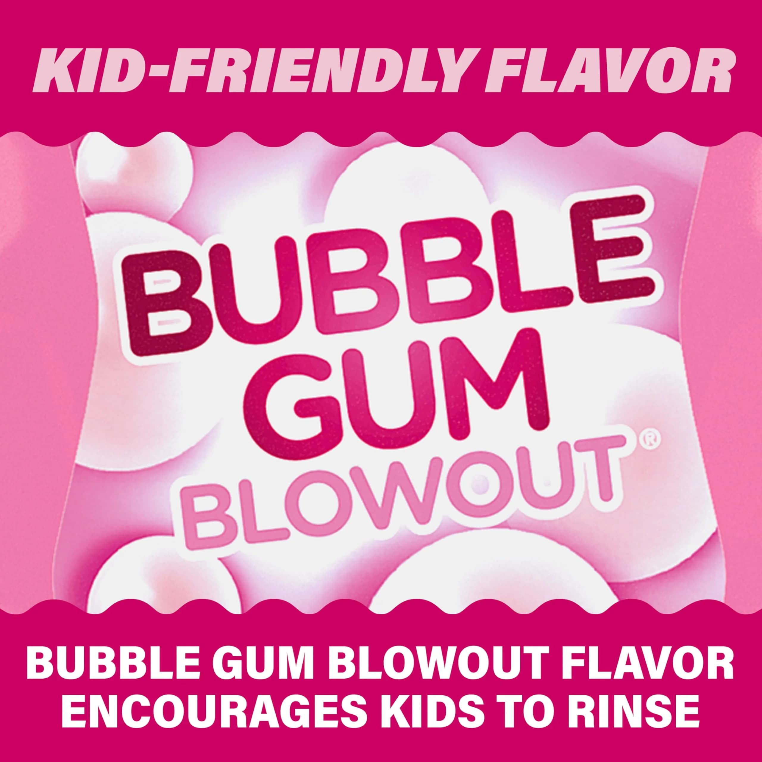 ACT Kids Anti-Cavity Fluoride Rinse, Bubble Gum Blowout, 0.99 Fl Oz (Pack of 102) - view 4