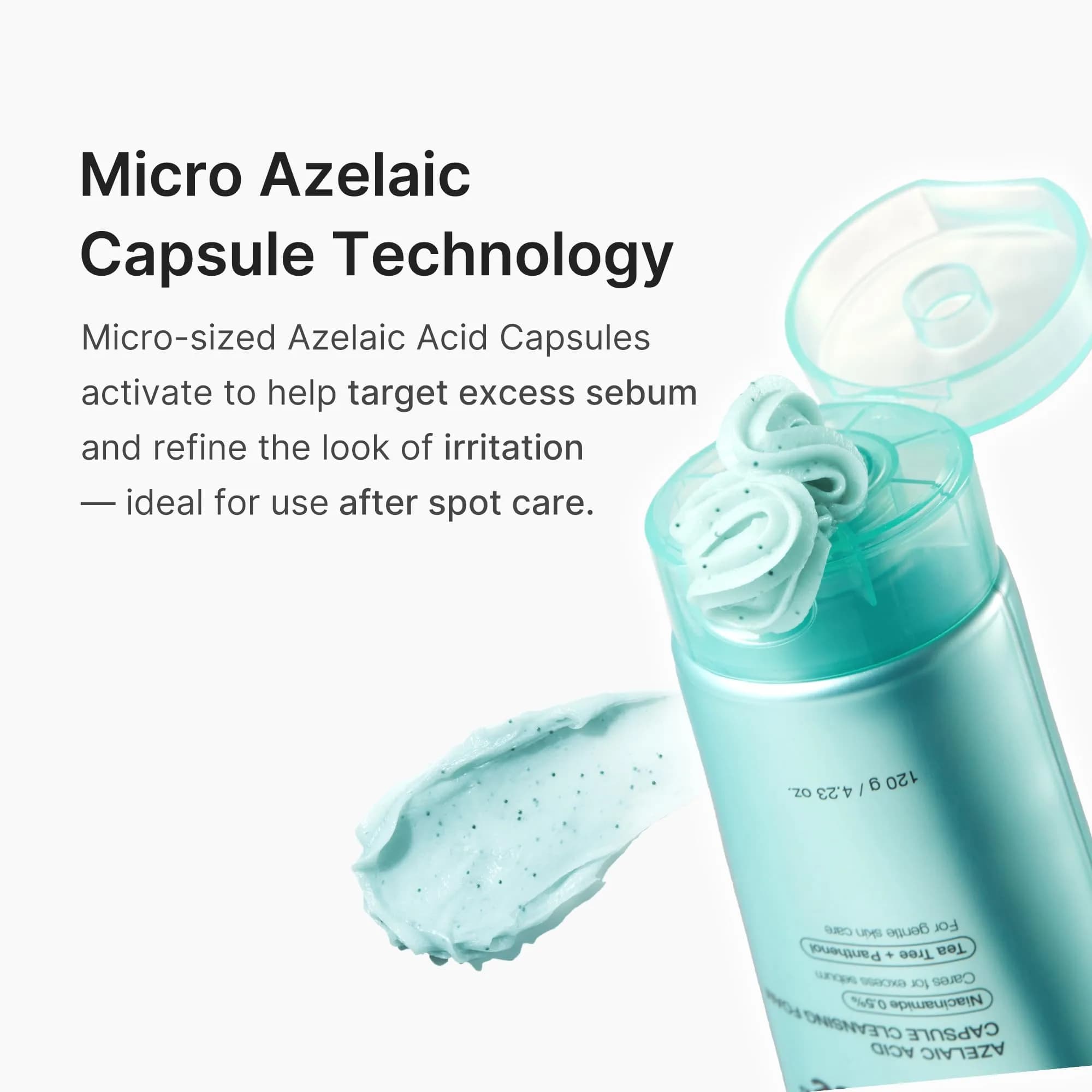 medicube Azelaic Acid Capsule Foam Cleanser For Troubled Skin | Soothing Daily Cleanser with Niacinamide & Glycerin, 125 ml (4.23 oz) - view 5