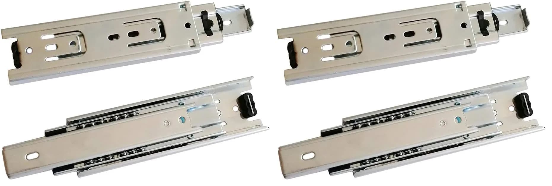 Btibpse 6-inch Full Extension Drawer Slides (15.24 cm) | 100 lb Capacity Side Mount Ball Bearing Rails (Pack of 2) - main product image