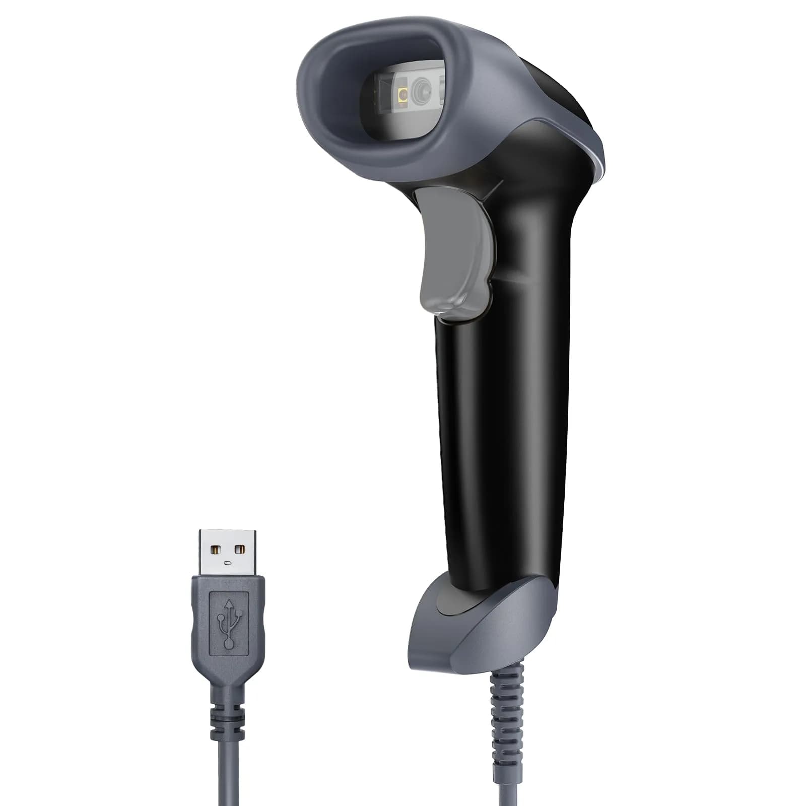 Eyoyo EY-H2 USB Handheld 2D QR Code Scanner 8.3cm (3.27in) | Plug and Play Barcode Reader — Gray