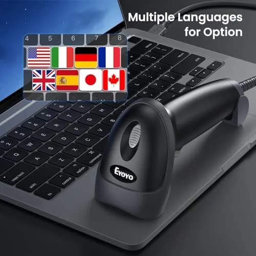 Eyoyo EY-H2 USB Handheld 2D QR Code Scanner 8.3cm (3.27in) | Plug and Play Barcode Reader thumbnail 5