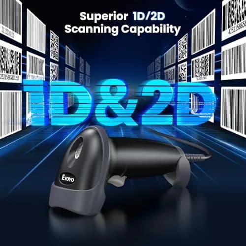 Eyoyo EY-H2 USB Handheld 2D QR Code Scanner 8.3cm (3.27in) | Plug and Play Barcode Reader thumbnail 6