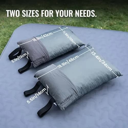 ONETIGRIS Wilddream Camping Pillow, Shredded Memory Foam, Compact 48cm (18.4") x 34cm (13.4") x 15cm (5.9") | All-Season Comfort for Backpacking & Travel thumbnail 4