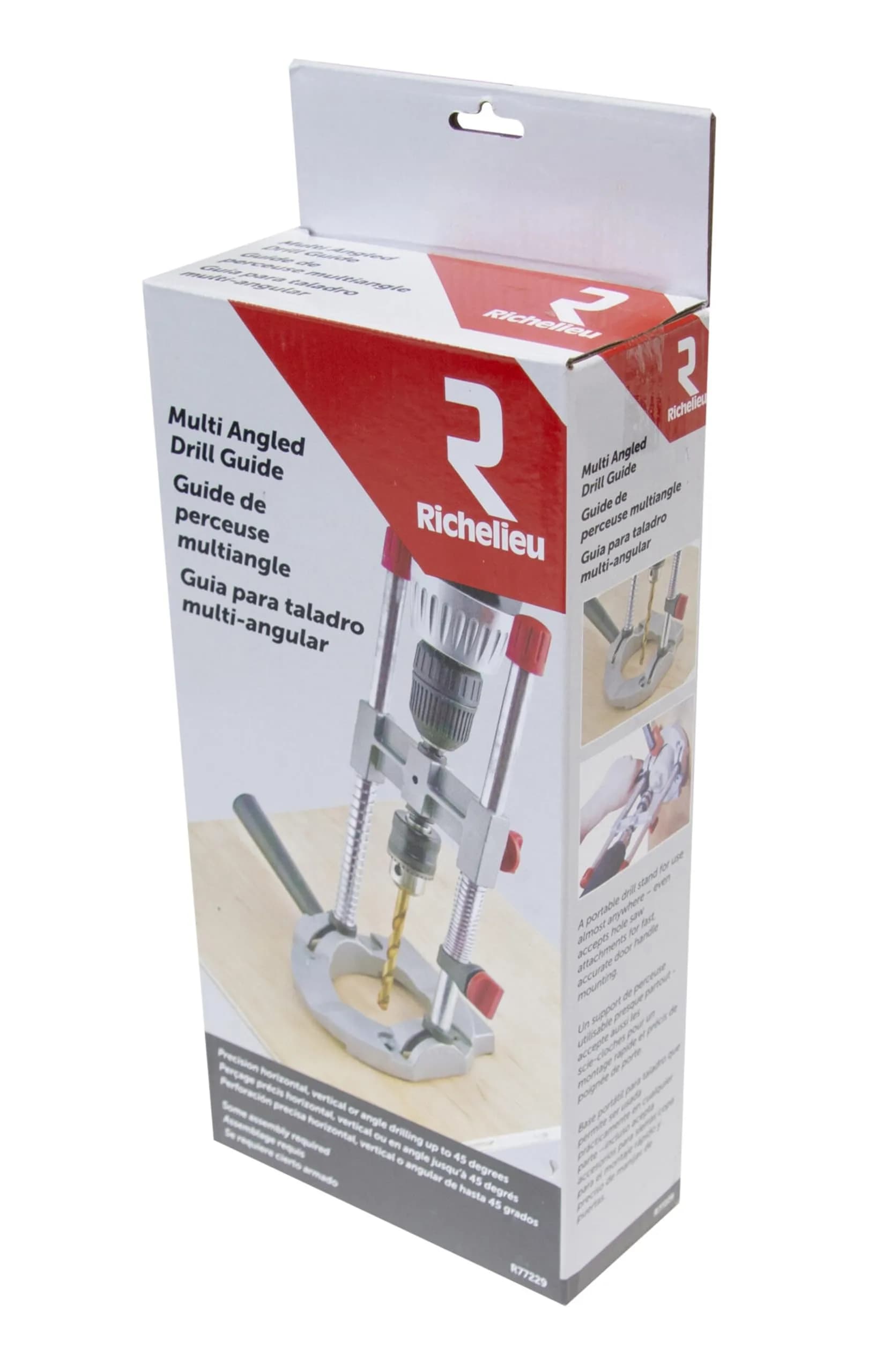 Richelieu R77229 Multi Angled Drill Guide Attachment for 1/4 in. & 3/8 in. Drills, Silver (Pack of 8) | Precision Drilling On-Site - view 2