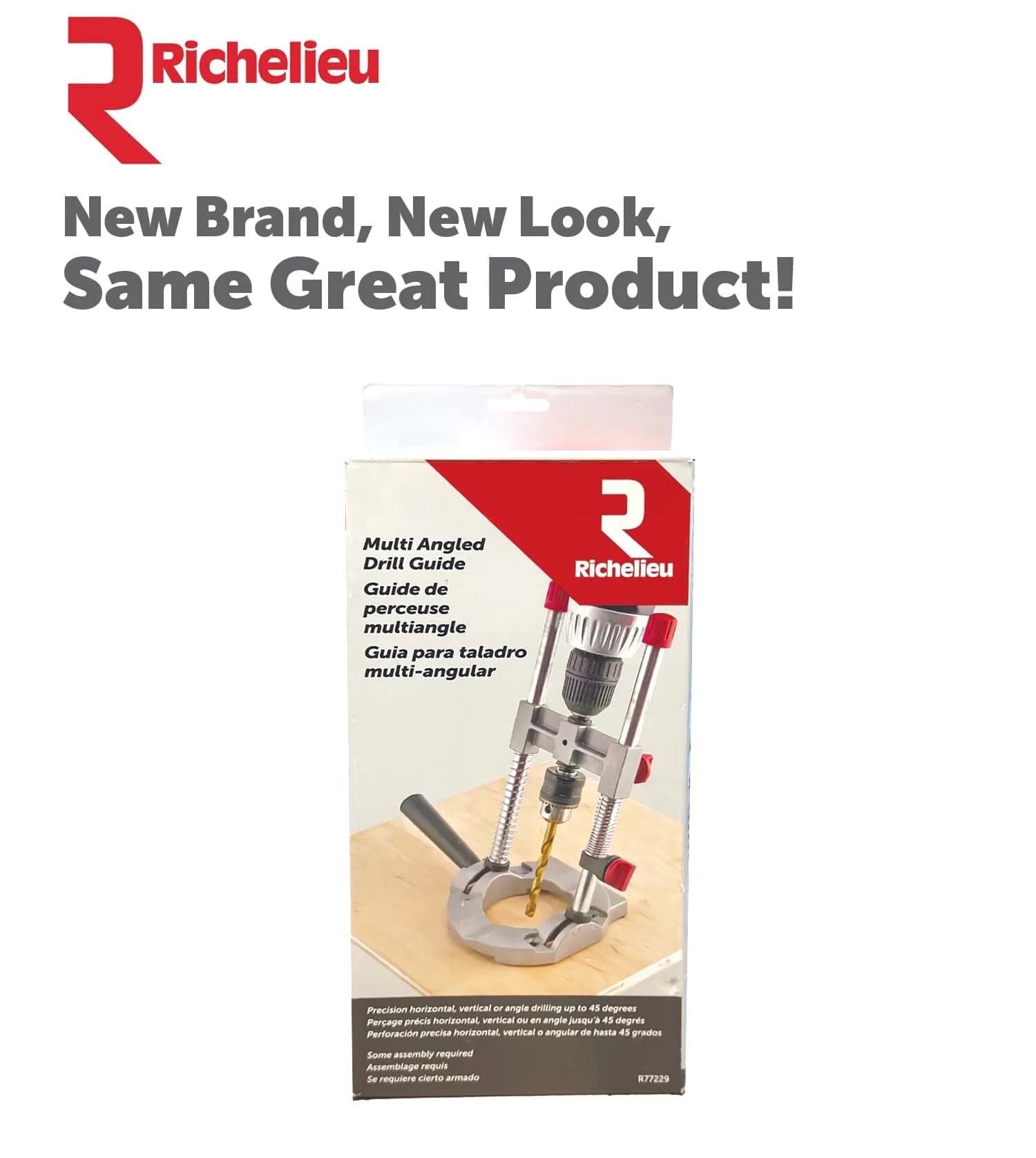 Richelieu R77229 Multi Angled Drill Guide Attachment for 1/4 in. & 3/8 in. Drills, Silver (Pack of 8) | Precision Drilling On-Site - view 4