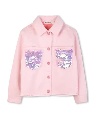 Billieblush Girls Jacket, Pink Off White, 8 Years | Stylish & Durable Kids Coat thumbnail 1