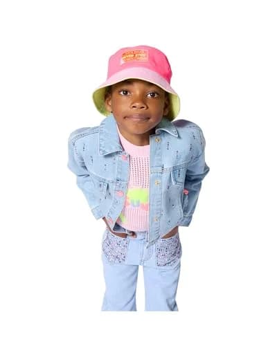 Billieblush Girls Denim Jacket, Double Stone+Bleach, 8 Years | Stylish, Durable & Comfortable thumbnail 2