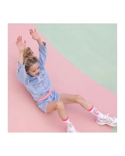 Billieblush Girls Denim Jacket, Double Stone+Bleach, 8 Years | Stylish, Durable & Comfortable thumbnail 3