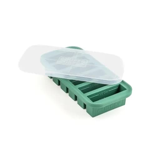 Souper Cubes 1/2 Cup Silicone Freezer Mold with Lid, Kale, 1-Pack | Food Prep & Portion Control thumbnail 1
